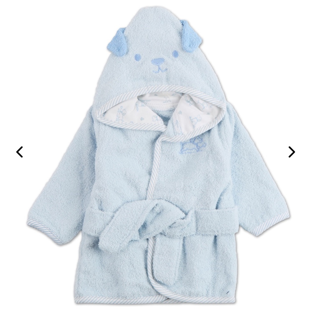 NWT - Baby Blue Hooded Robe Light Blue 0-9M